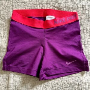 Medium purple Nike compression shorts